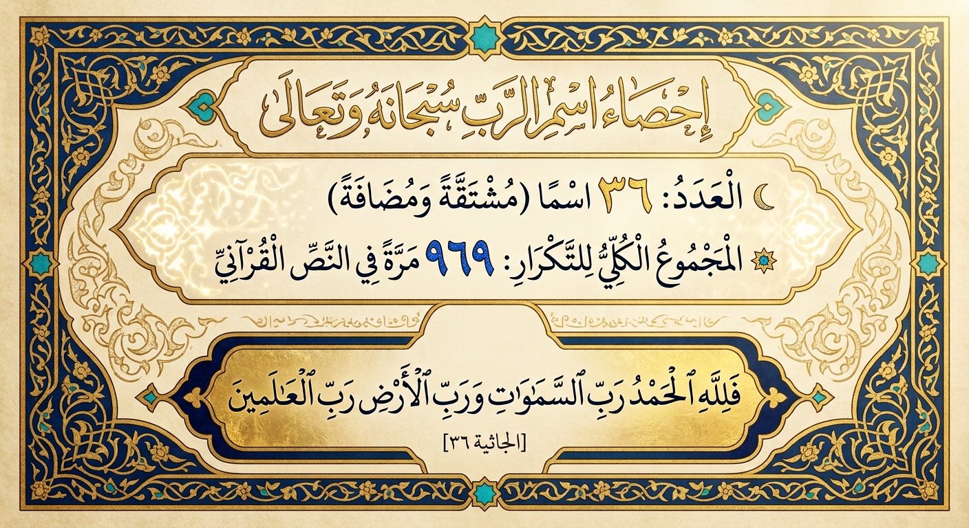 اسم الرب سبحانه وتعالى_ تكرار اسم الرب